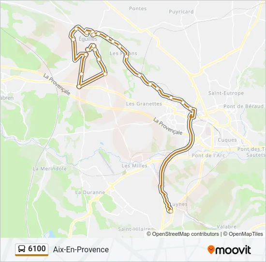 6100 Bus Line Map