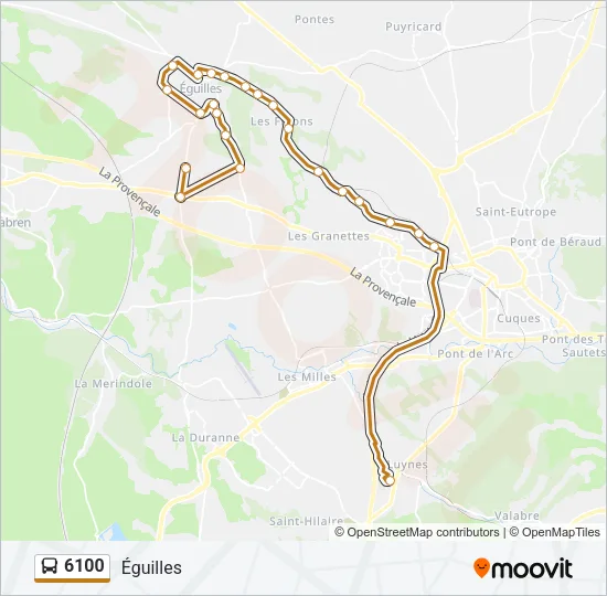 6100 Bus Line Map
