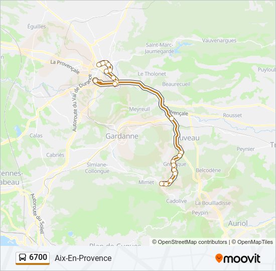 6700 bus Line Map