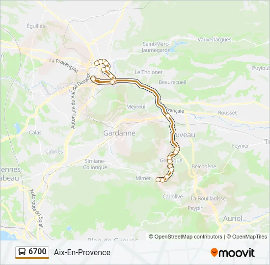 6700 Bus Line Map