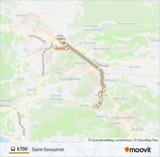 6700 Bus Line Map