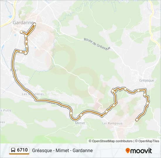 6710 Bus Line Map