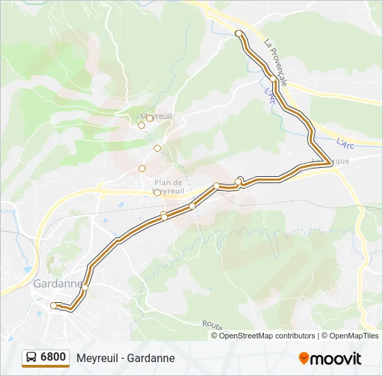 6800 Bus Line Map