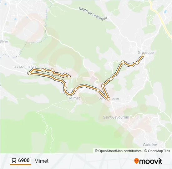 6900 Bus Line Map