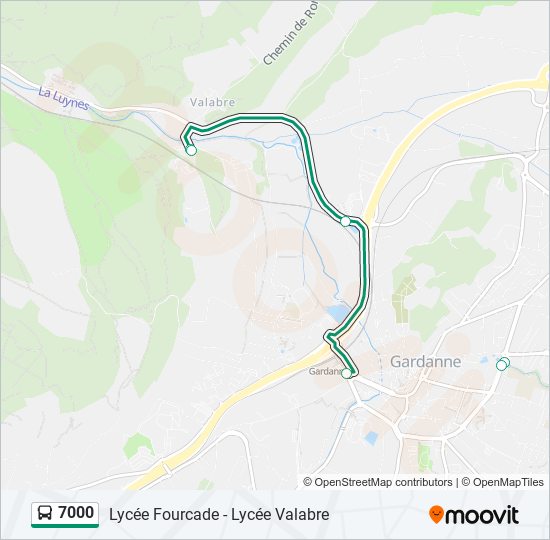 7000 bus Line Map