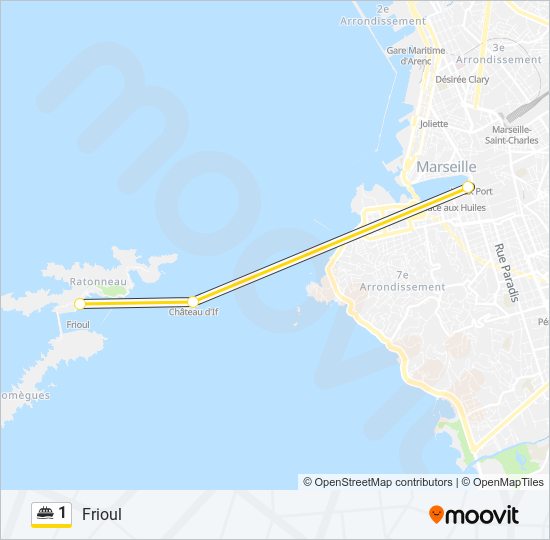 1 ferry Line Map