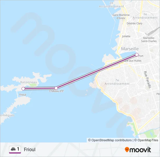 1 Ferry Line Map