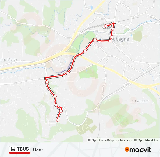TBUS Bus Line Map
