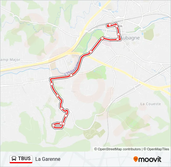 TBUS Bus Line Map
