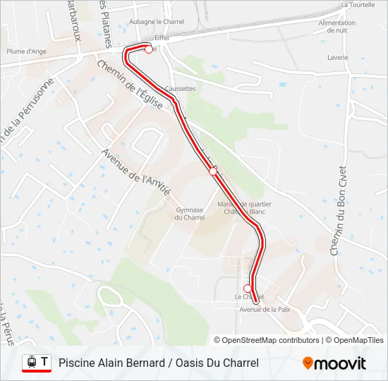 T Light Rail Line Map