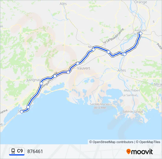 C9 Train Line Map