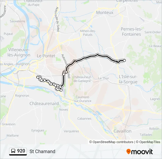 920 Bus Line Map
