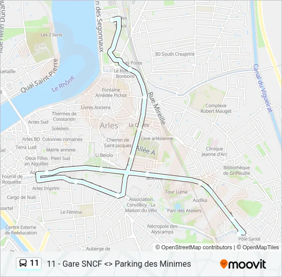 11 Bus Line Map