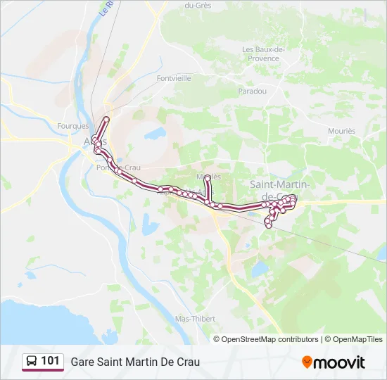 101 Bus Line Map