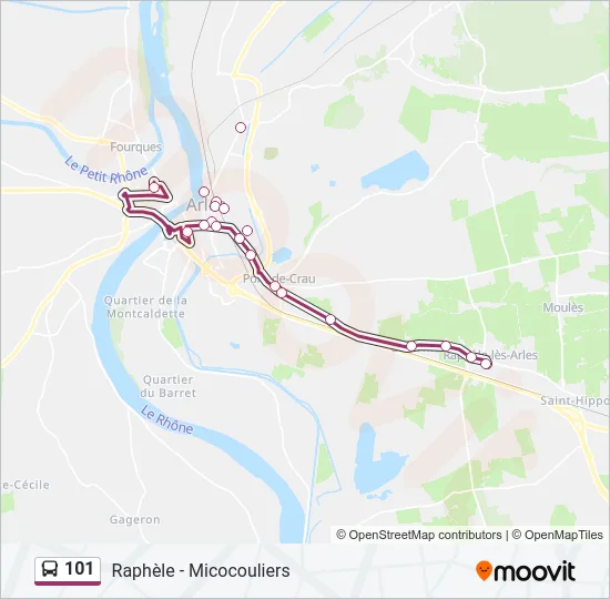 101 Bus Line Map