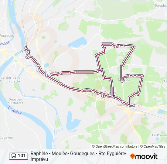 101 Bus Line Map