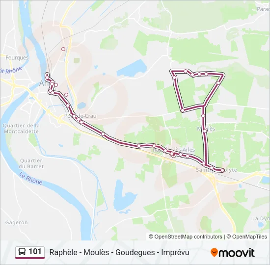 101 Bus Line Map