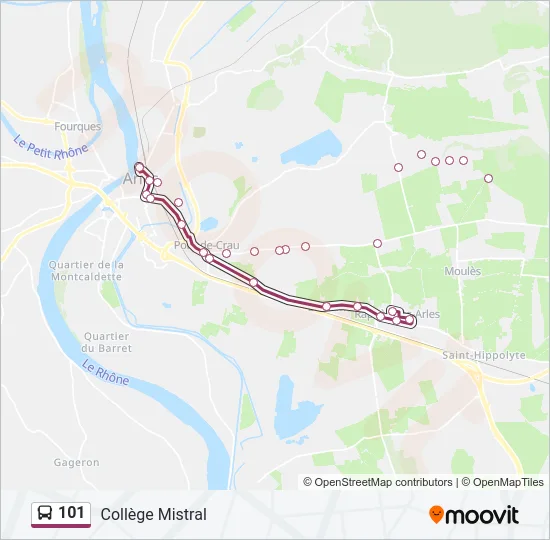 101 Bus Line Map