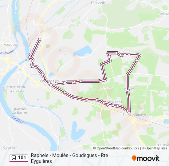 101 Bus Line Map