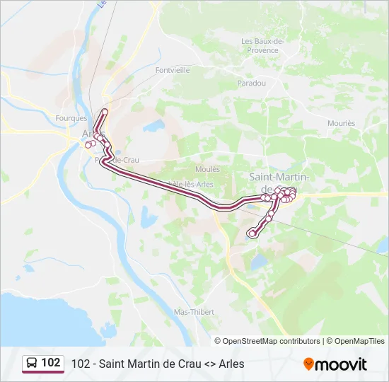 102 Bus Line Map