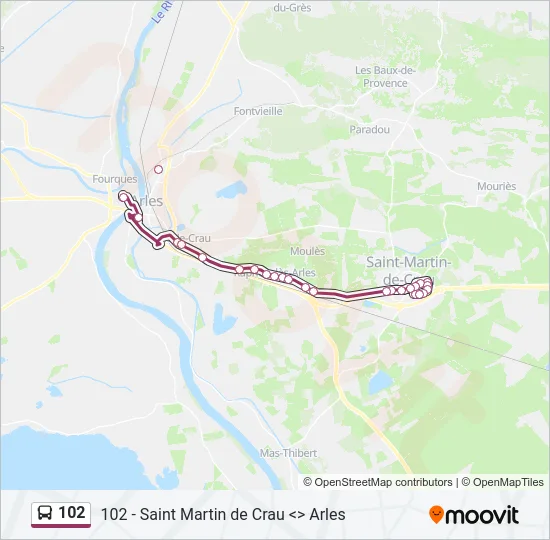 102 Bus Line Map