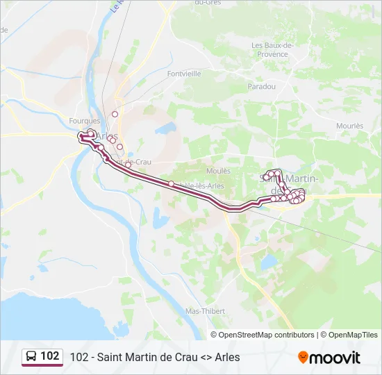 102 Bus Line Map