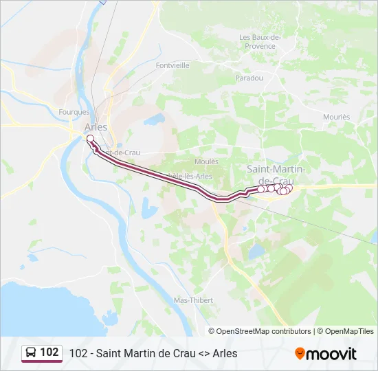 102 Bus Line Map