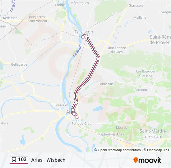 103 Bus Line Map