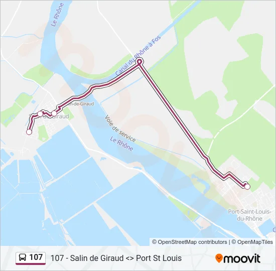 107 Bus Line Map