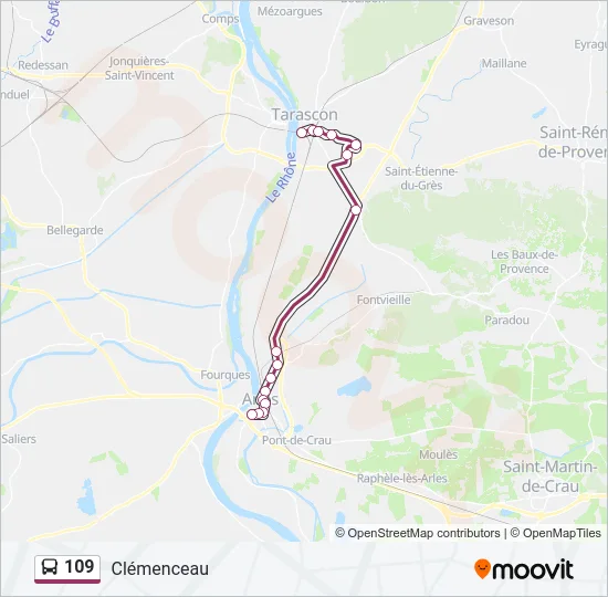 109 Bus Line Map