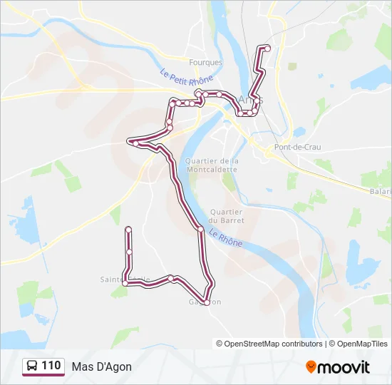 110 Bus Line Map