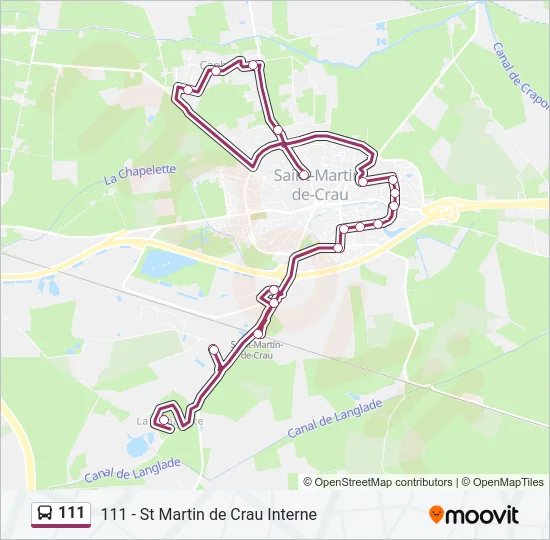 111 Bus Line Map