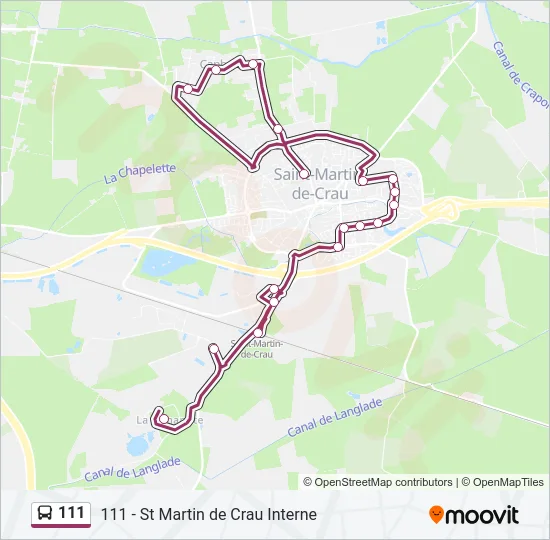 111 Bus Line Map
