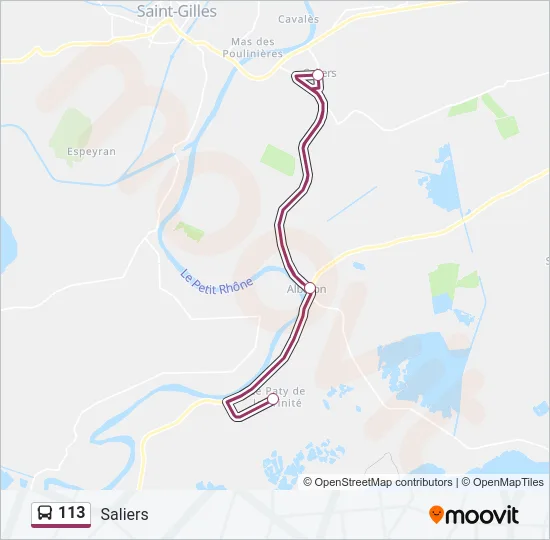 113 Bus Line Map