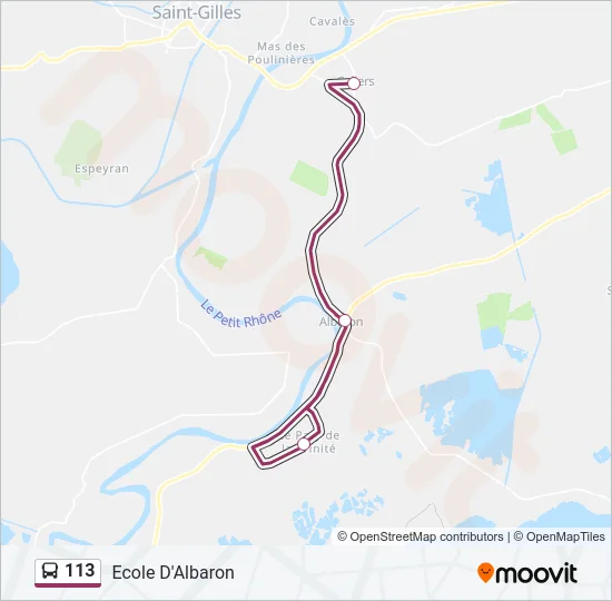 113 Bus Line Map