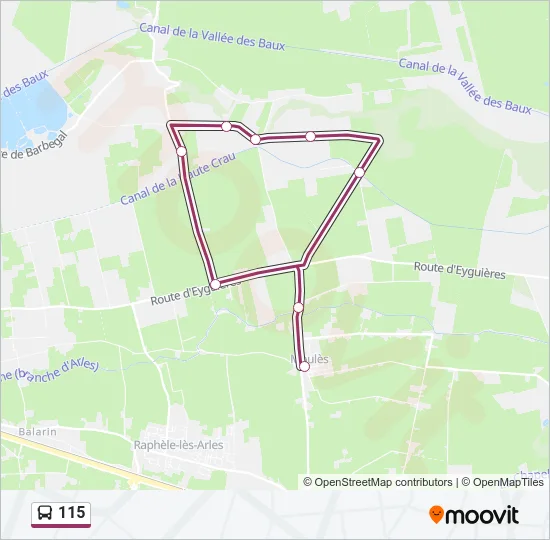 115 Bus Line Map
