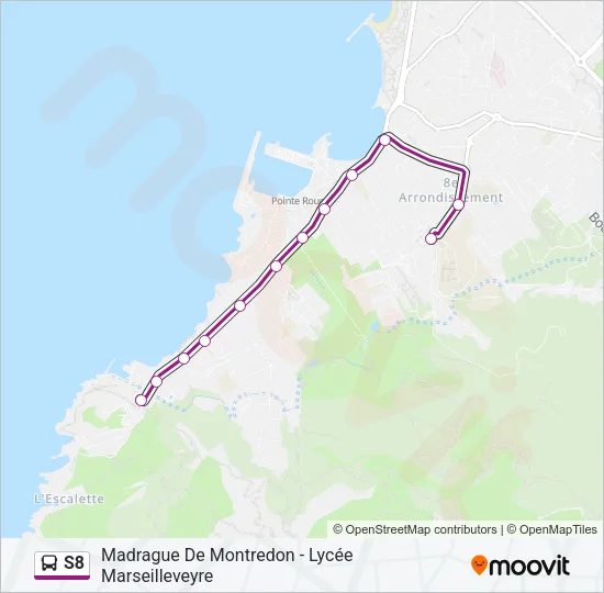 S8 Bus Line Map