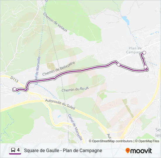 4 Bus Line Map
