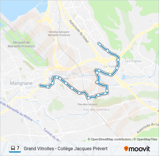 Plan de la ligne 7 de bus