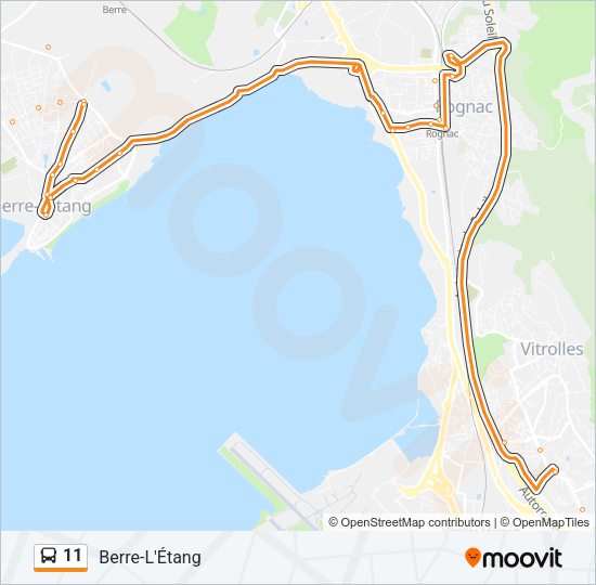 Plan de la ligne 11 de bus