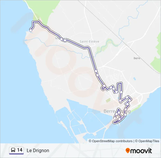 14 Bus Line Map
