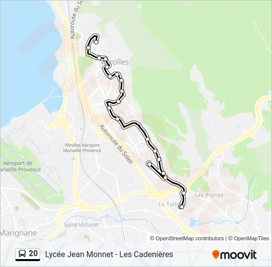 20 Bus Line Map