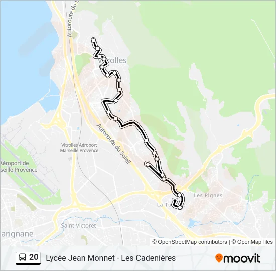 20 Bus Line Map