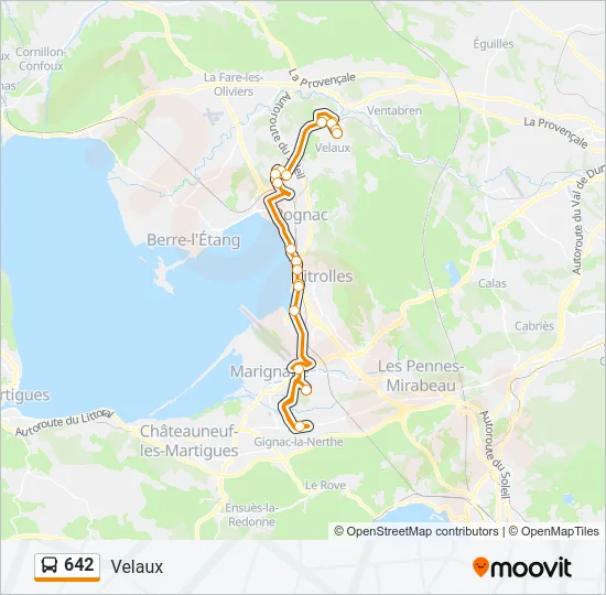 642 Bus Line Map
