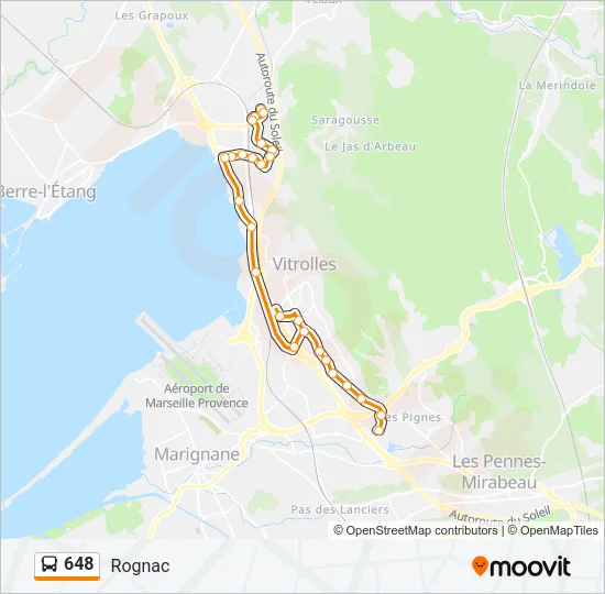 648 Bus Line Map