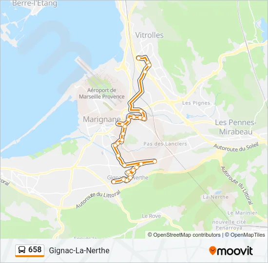 658 Bus Line Map