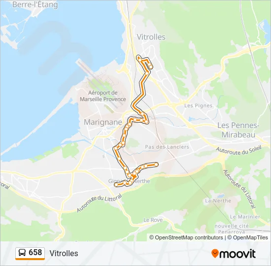 658 Bus Line Map