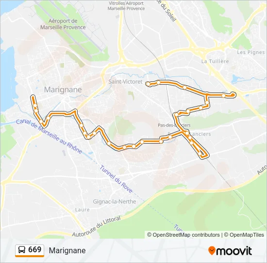 669 Bus Line Map