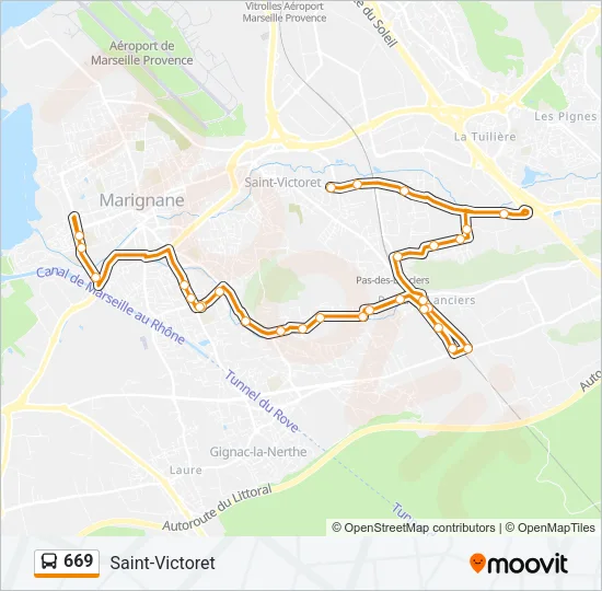 669 Bus Line Map