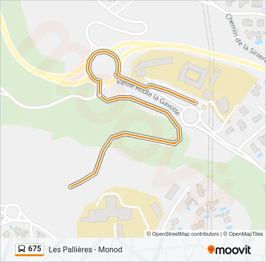 675 Bus Line Map